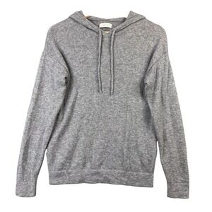 Italic 100% Cashmere Pullover Hoodie Heather Gray‎ Small Sustainable Knitwear